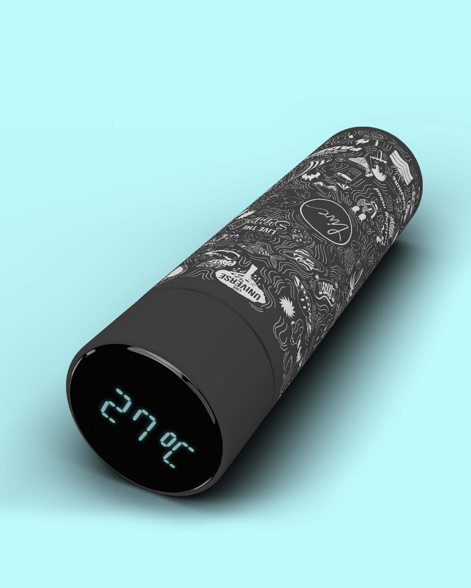 Botella de Aluminio Negra